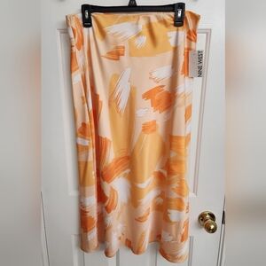 NWT Nine West Perfect Silky Skirt - Orange